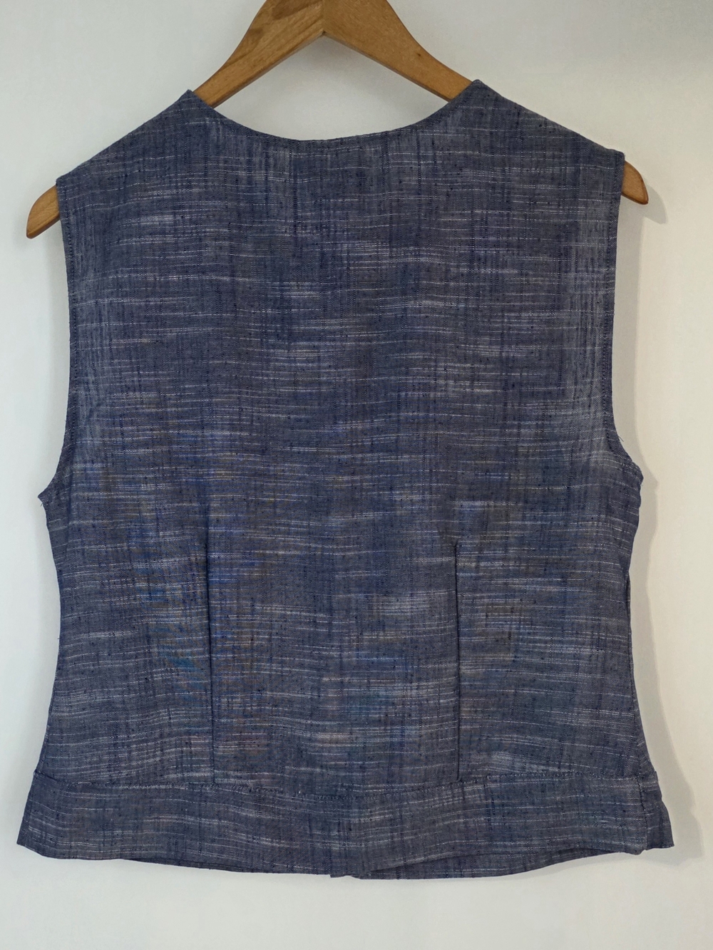 Joie Sleeveless Button-Front Top in Heathered Blue Womens Size Small - Picture 2 of 9
